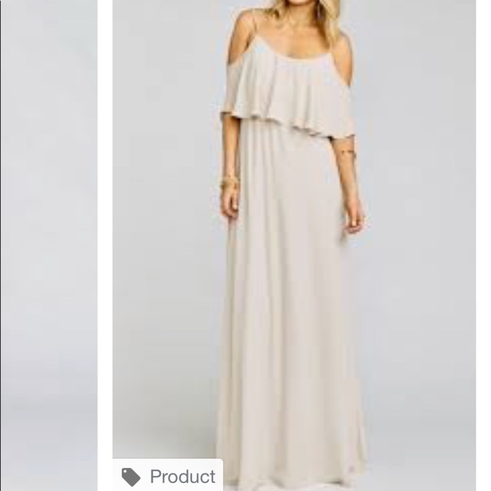 Show Me Your Mumu Caitlin Ruffle Maxi Dress Crisp